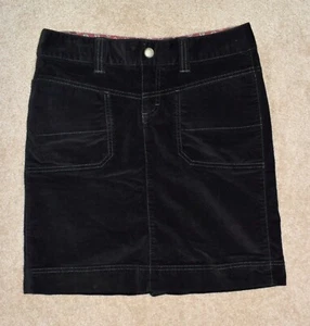 Womens Athleta Velvet Skirt Sz 6 Black Cotton Stretch - Picture 1 of 3