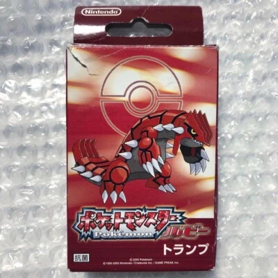 Pokemon Playing Cards Poker Deck Ruby Groudon 2003 Japanese F/S - Image 1 of 4