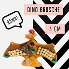 Dinosaurier Brosche Anstecker Glitzer Dino Bullyland Rarität Vintage Upcycling 2