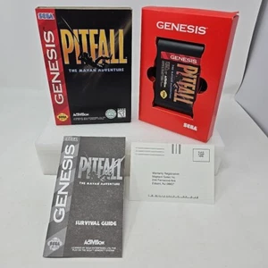Pitfall: The Mayan Adventure (Sega Genesis, 1994)-Complete with Manual Reg. Card - Picture 1 of 10