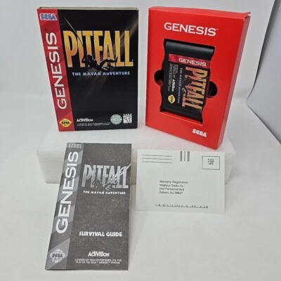 Pitfall: The Mayan Adventure (Sega Genesis, 1994)-Complete with Manual Reg. Card - Image 1 of 4