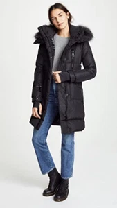 Sam schwarze Highway lange Daunenjacke Mantel Größe XL 1095 $ - Bild 1 von 7