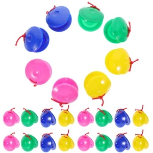 24 piezas de plástico castañuelas de dedo para niños instrumento musical - Imagen 1 de 12