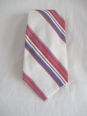 复古 70 年代红色白色蓝色钻石条纹爱国者聚合物领带 5W 复古 — 第 1/4 张图片