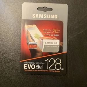 New Samsung EVO Plus 128GB MicroSDXC Class 10 UHS-1 Memory Card MB-MC128GA/AM - Photo 1 sur 7
