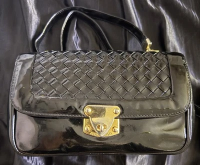 Vintage Bottega Veneta Black Patent Leather Crossbody/Clutch - Image 1 of 4