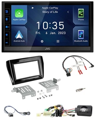 JVC DAB Bluetooth Lenkrad USB 2DIN Autoradio für Suzuki Swift ab 18 Klavierlack - Bild 1 von 4