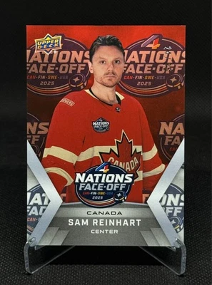 2025 UD 4 Naciones Face-Off Sam Reinhart Logo Paralelo/25 Equipo Canadá #2 Foto 1 de 3