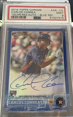 2016 Topps Chrome Carlos Correa Rc Auto Blue /150! ASTORS Star PSA 9 🔥⚾️💎 - Image 1 of 2