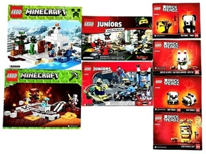 LEGO MANUAL LOT of 8 ~ BRICK HEADZ /JUNIIORS 10739/10724 /MINECRAFT 21130/21120 - Picture 1 of 1