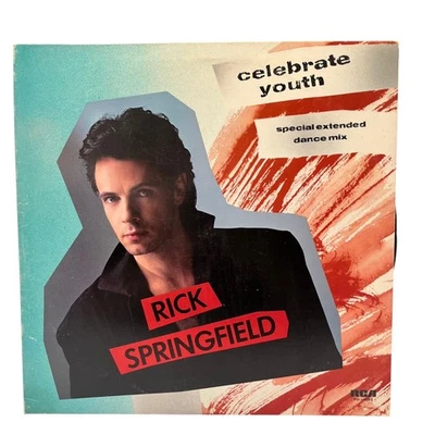 RICK SPRINGFIELD - Celebrate Youth 12" dance mix vinyl - in shrink - Image 1 of 4