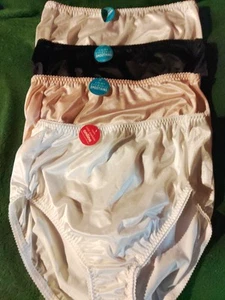 Size 9 Vanity Fair Hi-Cut lot of 4 Nylon Panties - Picture 1 of 4