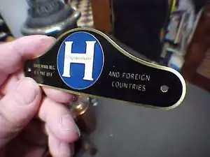 Hupp Motors Hupmobile Body Name & Data Plate 1920s -1930s - Picture 1 of 4