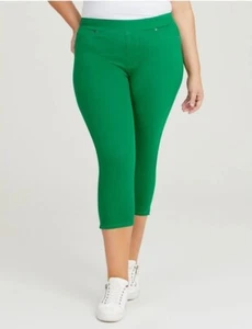 New VIRTUELLE The Best Friend Green Crop Jegging-Size 22 - Picture 1 of 5