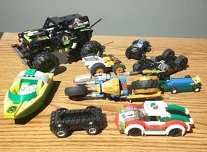 Lot of Lego gravedigger octan batmobile Batman doc-ock Ninjago Cars boat - Picture 1 of 12