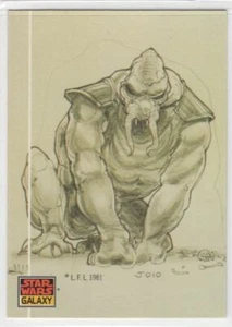 1993 Star Wars Galaxy Series 1 Rancor Monster Concept Sketch Trading Card - Picture 1 of 2