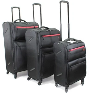 Lightweight 4 wheel Spinner Soft Shell Suitcases Luggage Set Cabin Travel Case - Picture 1 of 40