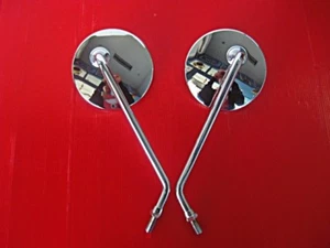 Fit KAWASAKI KH250 KH500 S1 S2 H1 Chrome Side Mirror Set 1 PAIR 10mm.  #BI2244# - Picture 1 of 4
