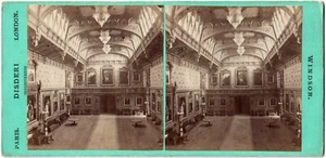 England.Windsor Castle.Waterloo Chamber.Photo Albumen Stereoview.Stereo Disdéri. - Picture 1 of 2
