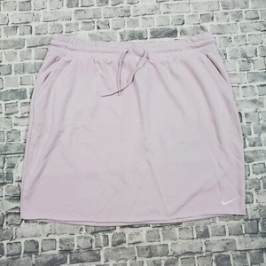Nike Plus Size 1X Skirt Icon Clash Drawstring Waist Sweats Skirt Pink DH3016 - Picture 1 of 11