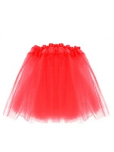 Womens Red Nose Day Jubilee Fancy Dress Hen Party Dance Long 3 Layer Tutu - Picture 1 of 1