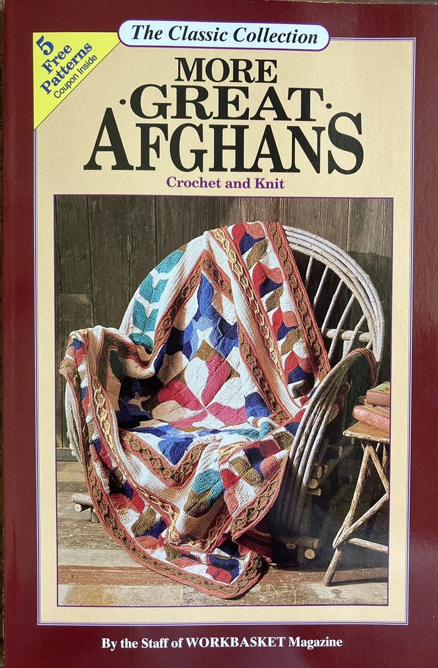 More Great Afghans Pattern Book Crochet & Knit Worsted Weight Yarn Home Decor - Image 1 of 1