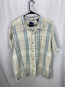 Tommy Bahama Herren Hemd Seidenmischung beige blau gestreift XL - Bild 1 von 4