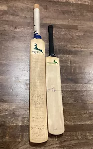 Vintage 1998 NOTTINGHAMSHIRE NOTTS Team Signed Autographed Cricket Bats - Picture 1 of 11