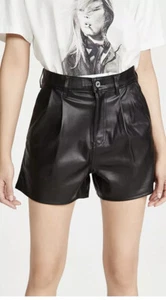 Levi’s High Rise Faux Leather Shorts Black Size 30 NWT $80 - Picture 1 of 5