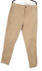 Asos Mens Pants 36 X 34 Beige Chino Straight Stretch Pockets Button Fly Knit