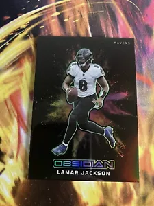 🔥🔥2023 Obsidian Lamar Jackson Black Colorblast#20 SSP NFL MVP🏆Ravens⭐️QB⬆️⬆️ - Picture 1 of 2