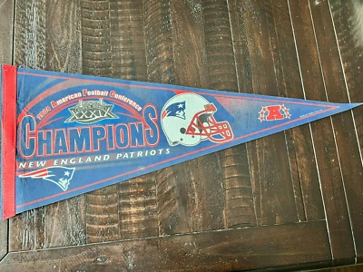 NFL New England Patriots Vintage 2004 AFC Champions Banderín, Super Bowl XXXI NFL Foto 1 de 4