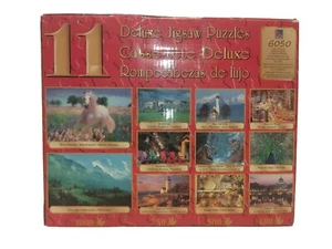 11 Deluxe Jigsaw Puzzles Set 6050 Total Pieces SURE-LOX - Landscape, Animal, Art - Picture 1 of 7