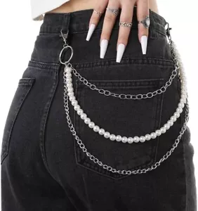 Hip Hop Pants Chain Acrylic Jean Chain for Women Punk Pocket Chains for Men Laye - Picture 1 of 7