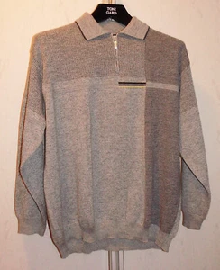 Engbers StrickJacke Gr. 52-54 Wolle Winter grau-schwarz - Bild 1 von 12