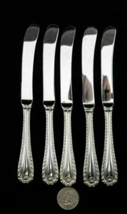 SET OF 5 BIRKS REGENCY PLATE CASCADE 7"  BUTTER SPREADER KNIVES  - Picture 1 of 2