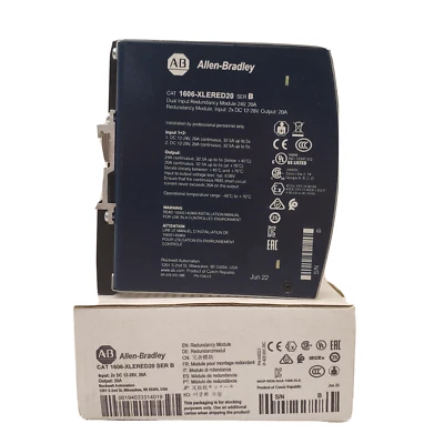 Allen-Bradley 1606-XLERED20 SER B - Módulo de alimentación de redundancia 12-28VDC 2x10A 20A Foto 1 de 4