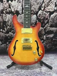 Factory Customization Electric Guitar Hollow Body Maple Top Yellow - Picture 1 of 13