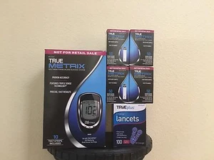 TRUE Metrix 200CT Glucose Test Strips, FREE Meter KIT, 110 Lancets, FREE SHIP! - Picture 1 of 3