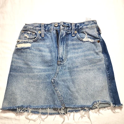 Abercrombie & Fitch Skirt Womens Size 24 Blue Zoe Natural Rise Vintage A-Line - Image 1 of 4