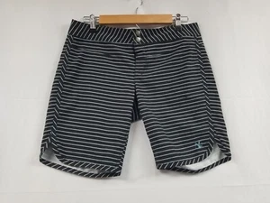 Carve Designs Black Striped Swim Board Shorts  Women's Size 6 - Picture 1 of 8