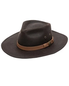 Outback Trading Co Men's Kodiak Oilskin Sun Hat - 1480 BROWN - Picture 1 of 10