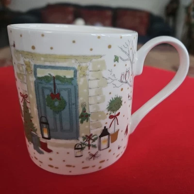 NEW Sophie Allport Holly & Berry "HOME FOR CHRISTMAS" Fine Bone China Mug - Image 1 of 4