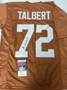 Don Talbert Autographed Texas Longhorns Jersey 72 JSA Authenticated J23 Texas - Picture 1 of 4