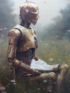 DEATH NYC "GERAHMT" Lithografie ltd.Edit. of 100 "Star Wars C-3PO" 3D Siegel COA - Picture 1 of 13