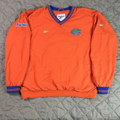 Chaqueta cortavientos vintage Reebok Florida Gators para hombre 2XL naranja fútbol Foto 1 de 4
