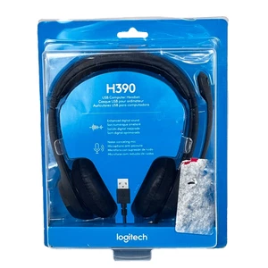 Logitech H390 USB Computer Headset | Black | New | Free Shipping - Picture 1 of 8