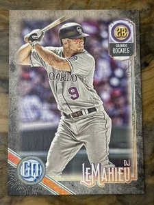 2018 Topps Gypsy Queen DJ LeMahieu Black Border 1/1.  Yankees Rockies #206 - Imagen 1 de 2