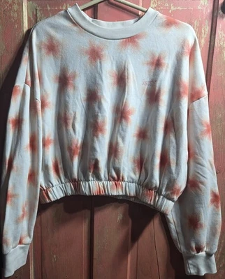 Sudadera corta Levis Top para mujer blanco roto coral naranja Sunburst talla M Levi's Foto 1 de 4