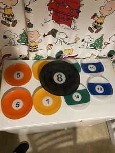 Vtg Set of 9 Luminarc Pool Ball Billiard Plates Dish Set France - Picture 1 of 4